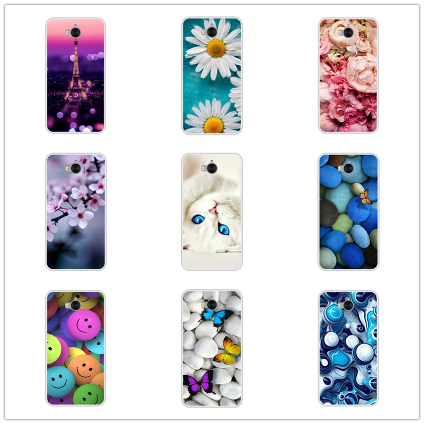 

Phone Case For Huawei Y9 Y6 Y7 Prime 2018 Soft Silicone TPU Cute Cat Painted Back Cover For Huawei Y6 Y5 Y3 2017 II Pro Case