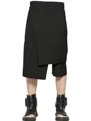 28-36! 2017 сезон весна-лето новые модные Асимметричные семь юбка Штаны личности прилив раздел для отдыха широкие брюки юбка Штаны