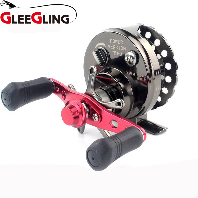 

GLEEGLING Winter Ice Fishing Reel 6+ 1 BB 2.6:1 Ratio Left / Right Carretilha De Pesca High-strength Metal Wire Cup Fishing Reel