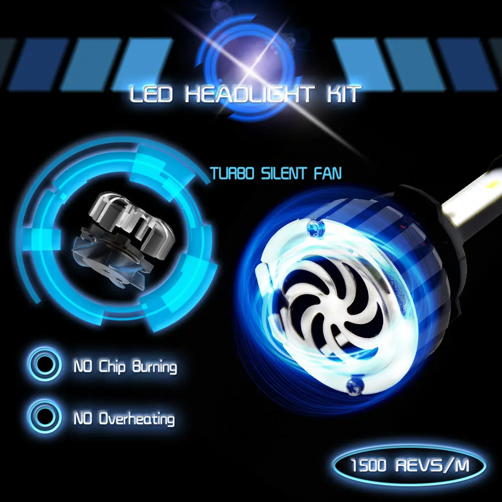 Светодиодный фонарь 9006/HB4 супер яркий светодиодные фары лампы спереди лампы Универсальная автомобильная аксессуары