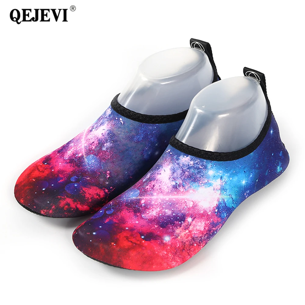 

2018 QEJEVI Unisex Aqua Swimming Shoes Soft Breathable Slip-on Summer Water Shoes Couple Beach Fishing Yoga Barefoot Sneaker