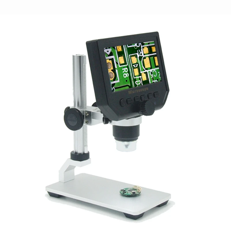 USB Digital Microscope With Aluminum Alloy Stent 600X 3 6MP 4 3 Inches HD LCD Display