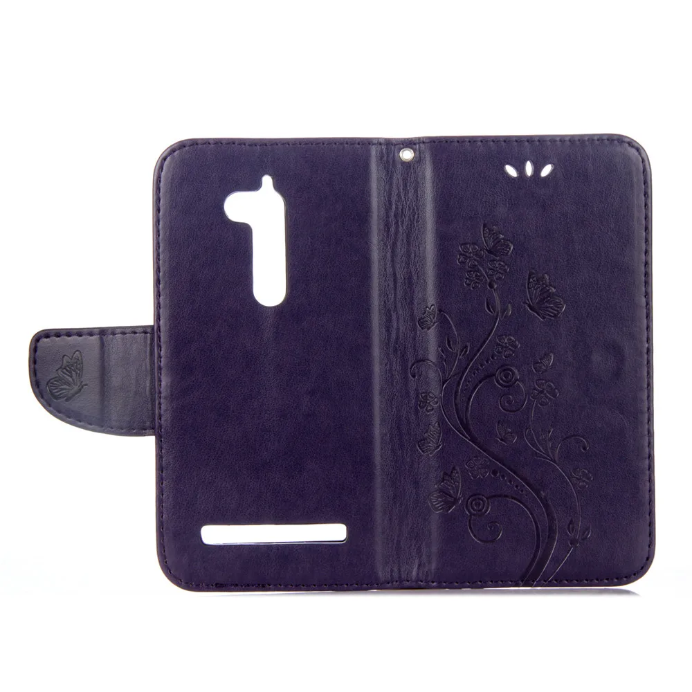 Магнитный чехол-бумажник с принтом для Asus ZenFone Go ZB500KL ZB500KG 5,0 ''бабочка тисненый флип-чехол из искусственной кожи задняя крышка Funda Capa