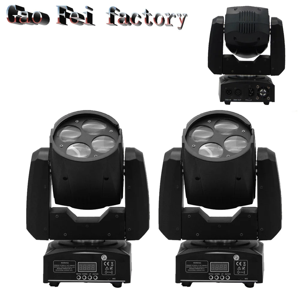 

2 Pcs/lot 4*10W DMX LED Beam Moving Head spot light Mini Stage Lighting Effect Disco Party DJ Pro Projector