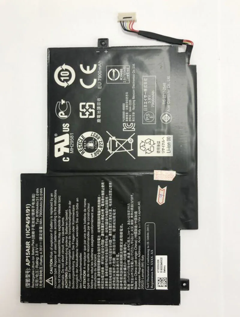 

GeLar 3,8 V 8180mAh AP15A3R Аккумулятор для Acer Switch 10 10E SW3-013P SW3 AP15A8R аккумулятор 29WH