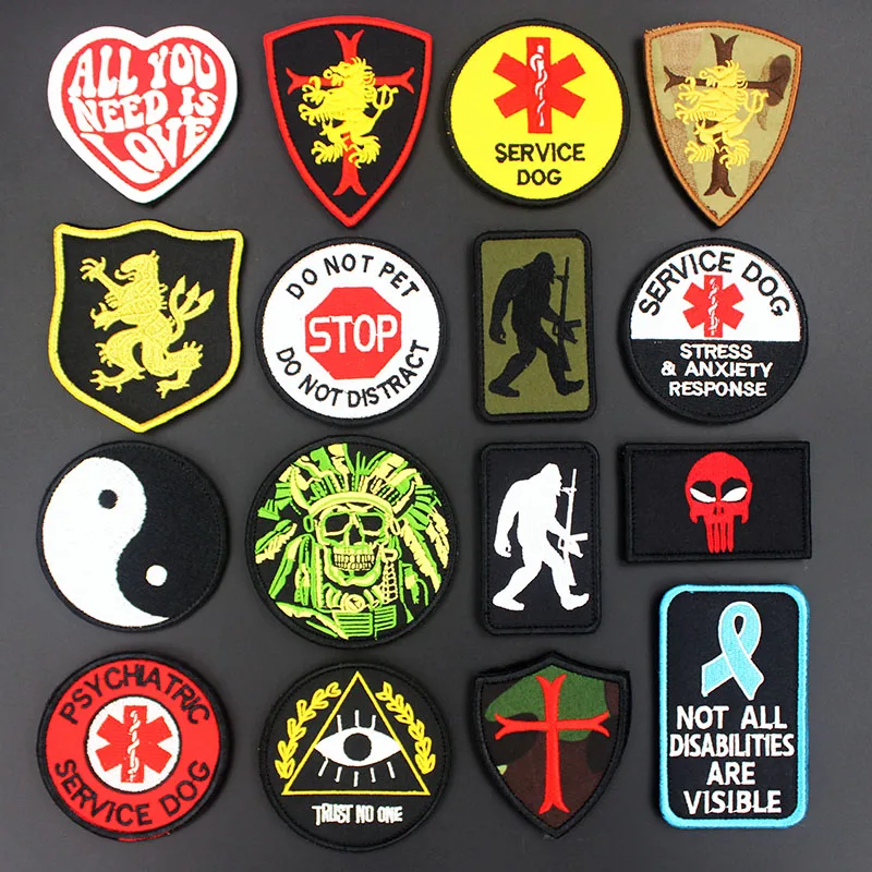 

Fashion 3D Hook Loop Patch Armband Stickers Outdoor Sport Embroidered Badge for Cloth Backpack Airsoft Patches