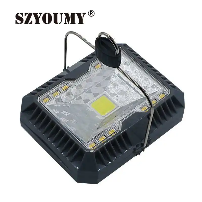 

SZYOUMY LED Solar Floodlight Spotlight 3 Modes USB Rechargeable COB Working Lamp Outdoor Camping Emergency Handheld Lamp