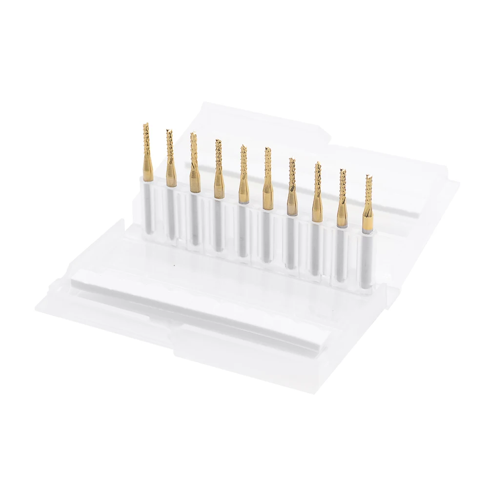 10pcs/lot 3.0mm milling cutter Titanium Nitride Coated Carbide PCB CNC