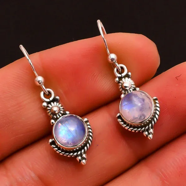 

Bamos Unique Mystic Planet Drop Earrings Rainbow Stone Statement Earrings For Women Girls Wedding Birthday Gift Boho Jewelry