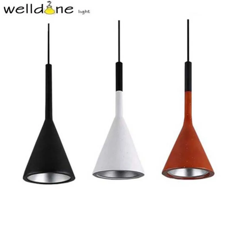 Modern minimalist imitation concrete Decor Resin Replica pendant lamp for restaurant bar bedroom black / white / red available modern resin material creative droplight teapot shape lampshade e27 holder white black red pendant lights for restaurant decor