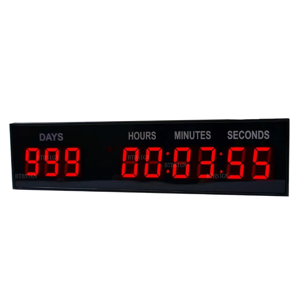 LED Countdown Clock Btbsign Led Countdown Day Wall Clock Count Down/Up Special Event Day Christmas 1.8 Inch