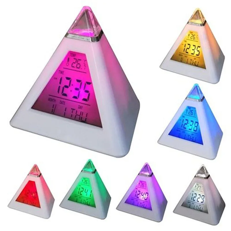 Creative Led Color Changing Digital Alarm Clock Thermometer Temperature