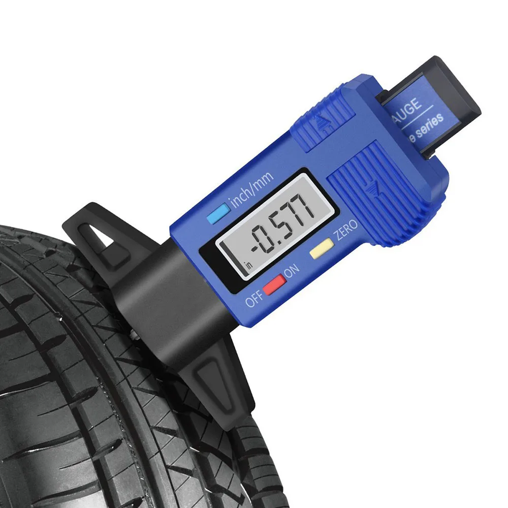 Motorbike RUIZHI Digital Tyre Tread Depth Gauge,0-25.4mm LCD Display Meter Measurer Tread Checker Tyre Tester and Tyre Measurement for Cars Vans Trucks 