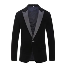 2019 New Contrast Color Dress Jacket Plus Size Velvet Men's Suit Jackets One Buckle Wedding Man Coat Formal Men Clothes 2019 New Contrast Color Dress Jacket Plus Size Velvet Men's Suit Jackets One Buckle Wedding Man Coat Formal Men Clothes