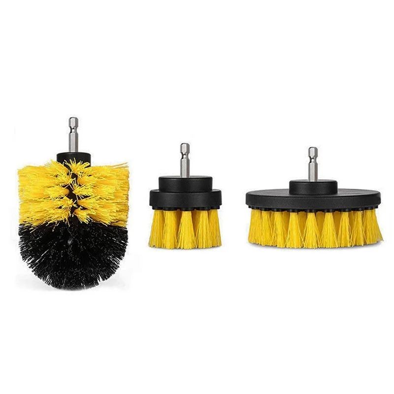

3pcs/set 2/3.5/4 inch Drill Power Scrub Clean Brush For Leather Plastic Wooden Furniture Car Interiors Cleaning Power Scrub