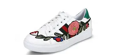 

Women Vulcanized Flat Shoes Embroidery Loafers Vulcanized Shoes Leather Spring Autumn Flats Espadrilles Flats Lace Up Sneakers