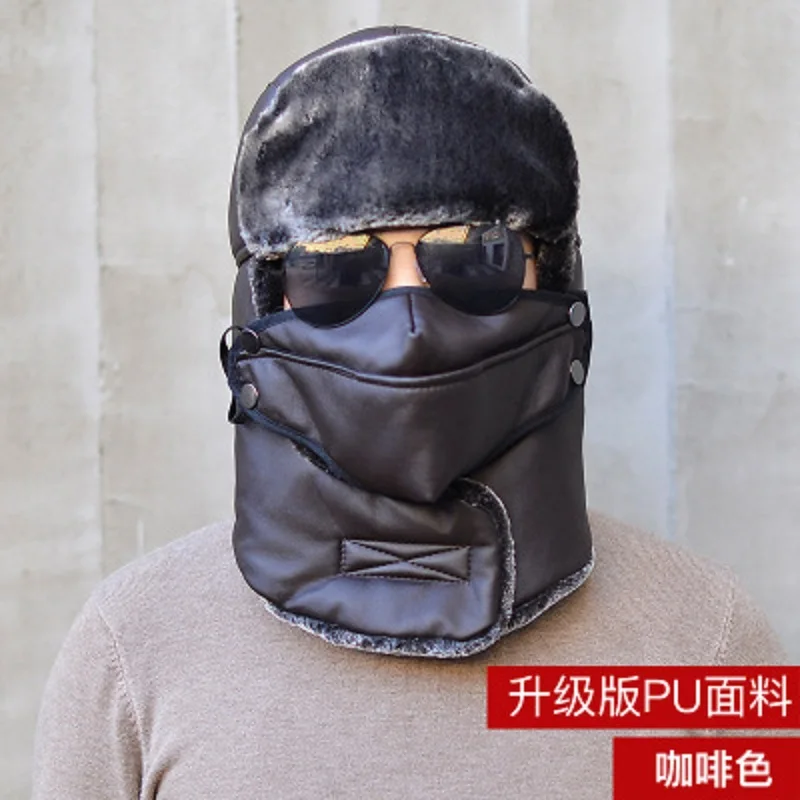 Мужская зимняя бархатная утолщенная шапка Lei Feng, хлопковая шапка, зимняя уличная велосипедная ветрозащитная теплая шапка