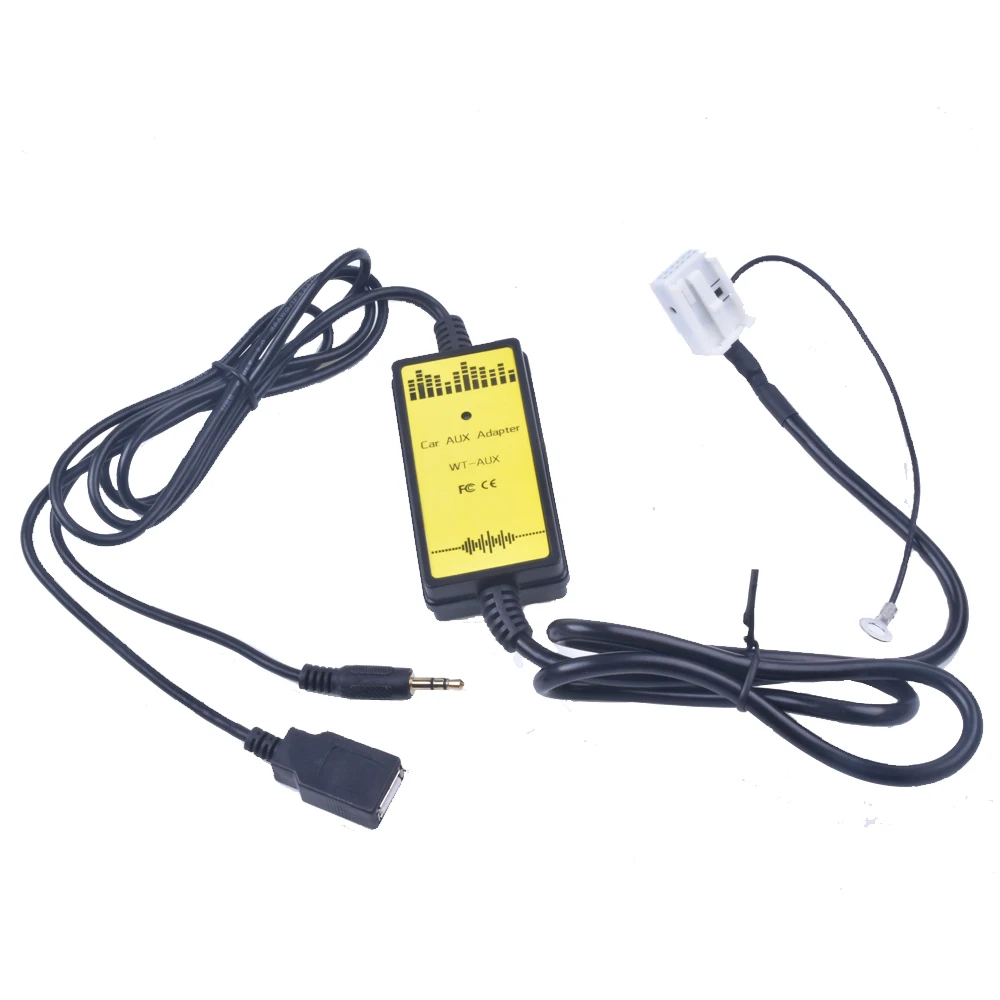 

Car CD Adapter MP3 Audio Interface AUX USB SD 12P Connect CD Changer for VW Rabbit transporter t5 Touareg Touran