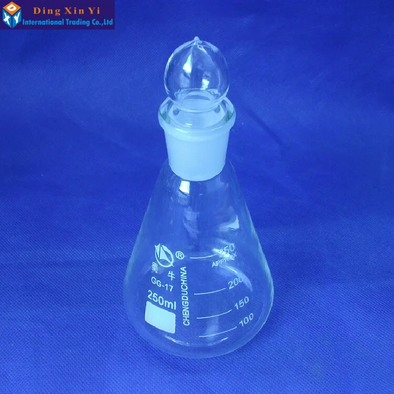 Стеклянная коническая колба с крышкой 50 2000 мл стеклянная Erlenmeyer для лабораторной