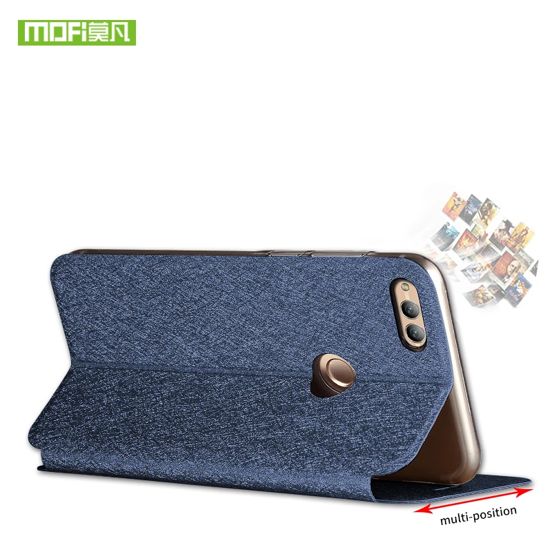 Huawei Honor 7X cubierta de la caja del cuero flip de lujo de capas Mofi original Huawei Honor7X caso 360 protectect anti-knock fundas