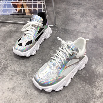 

High-end women's shoes new lace-up casual shoes mesh breathable comfortable lightweight running shoes women models.