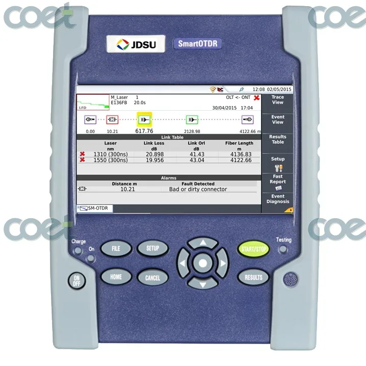 FTTx оптический временной домен рефлектометрический тест JDSU SMART OTDR 1310/1550nm 33/31dB