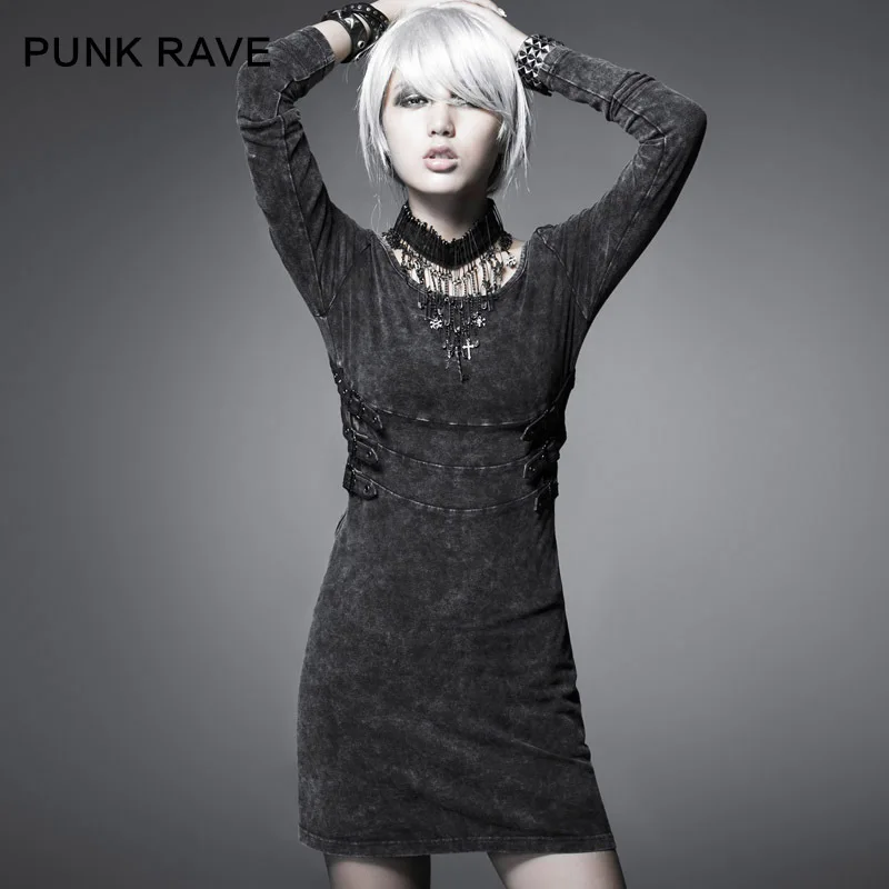 Punk rave 2017 летом лук бронзовый винтаж твердые broadcloth платье dress женщины q-211 | Женская