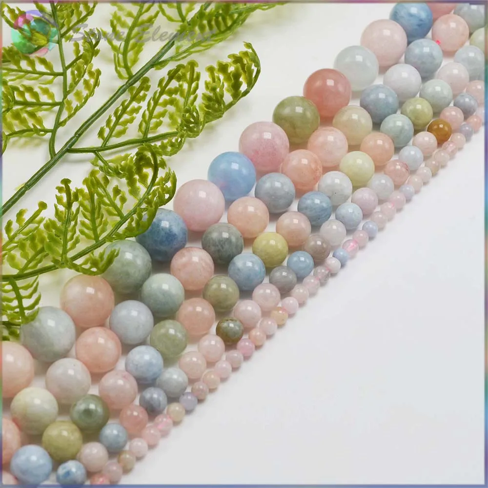 

Natural Semi Precious Stone Morganite and Beryl Loose Round Beads 4mm,6mm,8mm,10mm,12mm