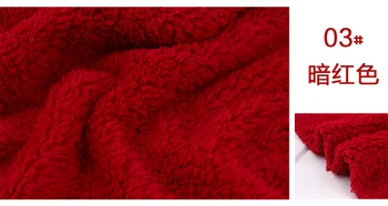 

3# deep red 1 meter Berber Fleece Fabric camoFleece Shu Velveteen for DIY toys sleepcoat pajamas nighty bedgown material