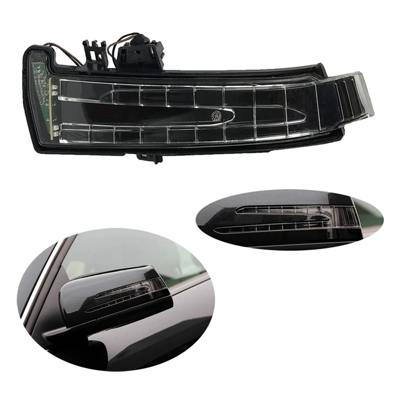 

Pair For Mer cedes W204 W212 W221 Led Side Mirror Marker Turn Signal Light Lens 2129067401 2129067501