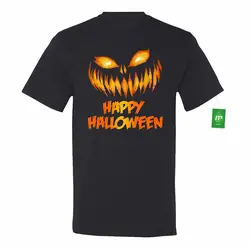 Футболка с принтом с коротким рукавом Мужская Повседневная Экипаж шеи Happy Halloween S к 3XL черный s до 3xlen's футболка рубашки