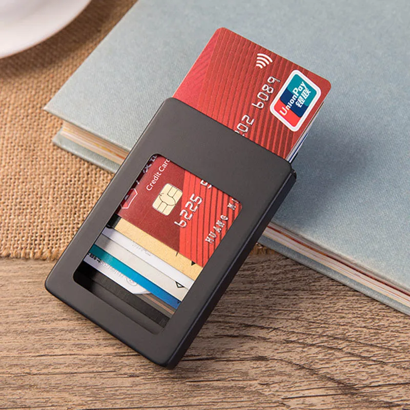 Новинка 2019 алюминиевый держатель для карт с технологией Rfid кошелек из