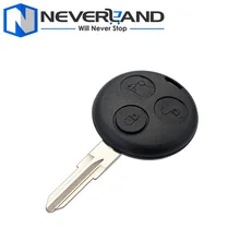 3 Button Remote Uncut Blade Car Key Fob Case Shell for Mercedes Benz Smart Fortwo 450 Freeshipping D05
