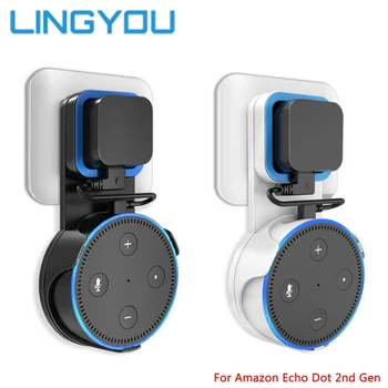 

Indoor Wall Mount For Amazon Echo Dot 2nd Gen With Cable Winder Protective Bracket Hanger Clip Smart Speaker Subwoofer Stand