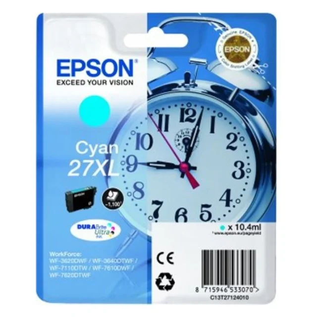 

Epson Singlepack Cyan 27XL DURABrite Ultra Ink, Cian, Epson, WF-3620DWF, WF-3640DTWF, WF-7110DTW, WF-7610DWF, WF-7620DTWF, 10,4