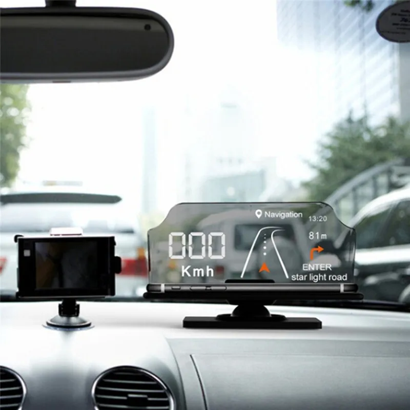 Автомобильный держатель HUD на голову из органического стекла дисплей проектор кронштейн для gps навигации Телефон