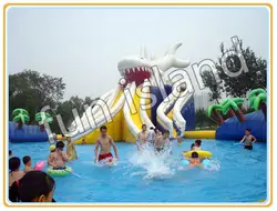 Большой Осьминог надувной бассейн с большой слайд, гигантские надувные аквапарк для детей, надувной водной горкой