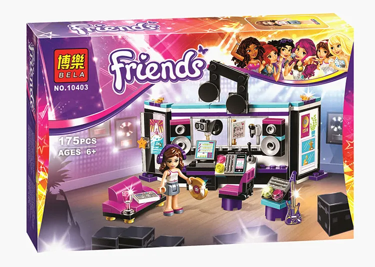 Bela Amigos Gril Pop Star Estudio de Grabacion Musica Juguetes Bloques Construccion Ladrillos 10403|bloques construccion|juguetes bloquespop star |