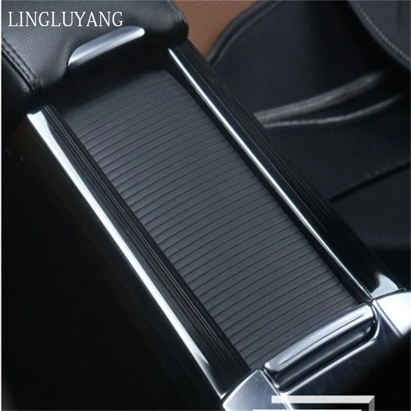 Car styling Cup Holder Armrest Box Decoration storage sequins accessories Stainless Steel stickers Cover For Volvo