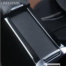 Car styling Supporto di Tazza Bracciolo Box di stoccaggio Decorazione paillettes accessori In Acciaio Inox adesivi Copertura Per Volvo XC60 S60 V60