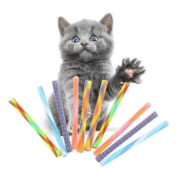 

10Pcs Pet Cat Spring Interactive Toys Durable Gauge Plastic Kitten Chewing Playing Toy