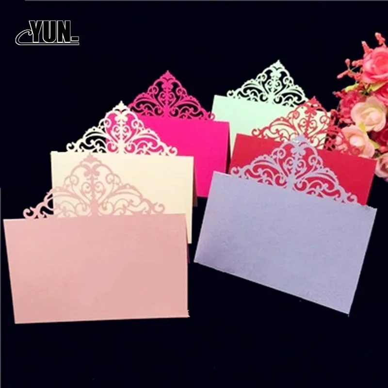 10pcsset Laser Cut Wedding Party Table Name Place Cards  Decor Wedding Favor Decoration 5Dzx007-10 (1)