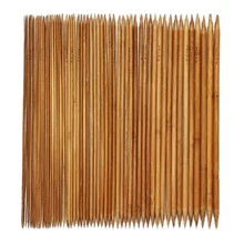 GSFY-5 наборов 11 размеров 5 ''(13 см) двойные остроконечные карбонизированные бамбуковые Наборы для вязания набор игл(2,0 мм-5,0 мм