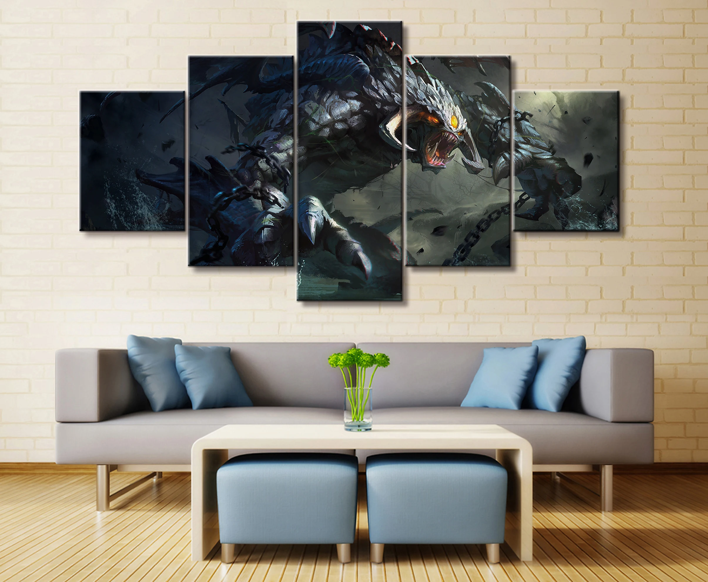 Wall Art Game Poster 5 Pieces DOTA 2 Poster Printed Canvas Painting Pictures Modern Painting On Can