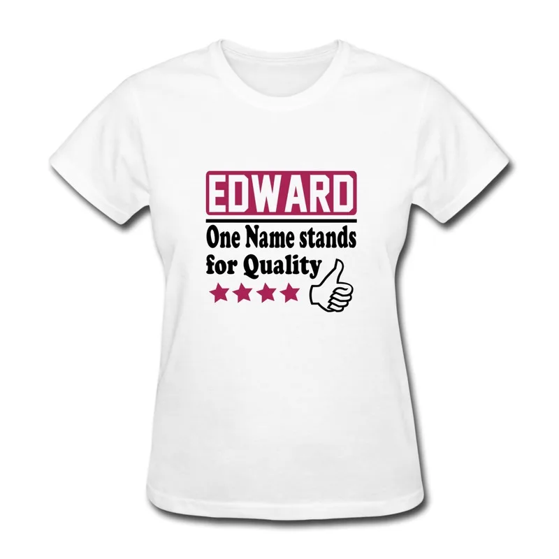 Short Sleeve T Womens edward Classic Texts T-Shirts for Girl | Женская одежда
