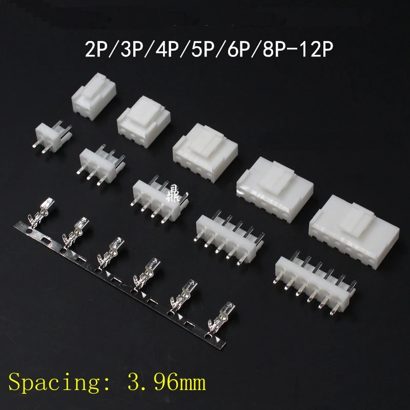 Straight pin socket terminal vh3.96 2p / 3p / 4p / 5p / 6p 12p pitch 3