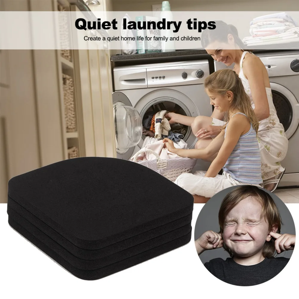 

4pcs Multifunctional Refrigerator Anti-vibration Pad Mat For Washing Machine Shock Pads Non-slip Mats Set Bathroom Accessories