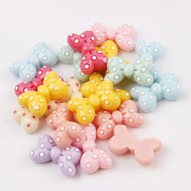 

Mix color!50pcs 14*24mm resin Bow resin flat back cabochon,resin butterfly knot for phone decoration art DIY045