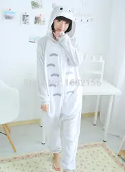 Кигуруми мультфильм Тоторо Onesie косплей костюмы унисекс для взрослых детей пижамы ночное белье Комбинезоны