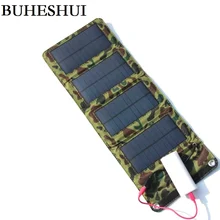 BUHESHUI, 5,5 В, 7 Вт, складная солнечная панель, зарядное устройство на солнечной батарее, USB выход для зарядки мобильных телефонов